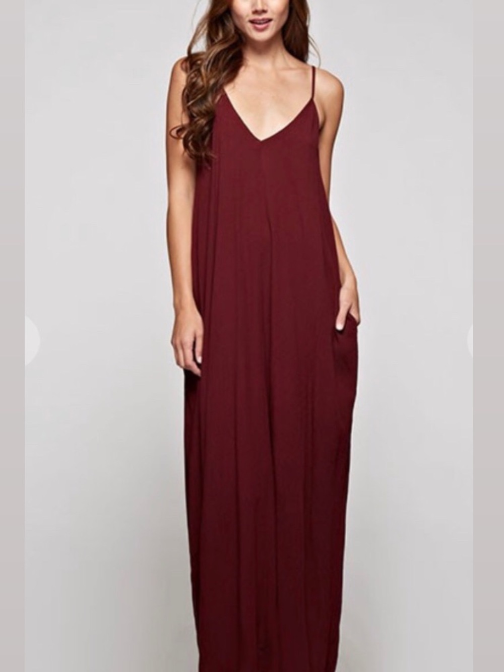 lovestitch maxi Dress Lace-up corset Back in Burgundy cocoon style comfort M